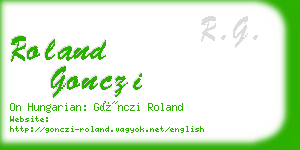 roland gonczi business card